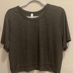 Lululemon crop top dark grey in excellent condition.